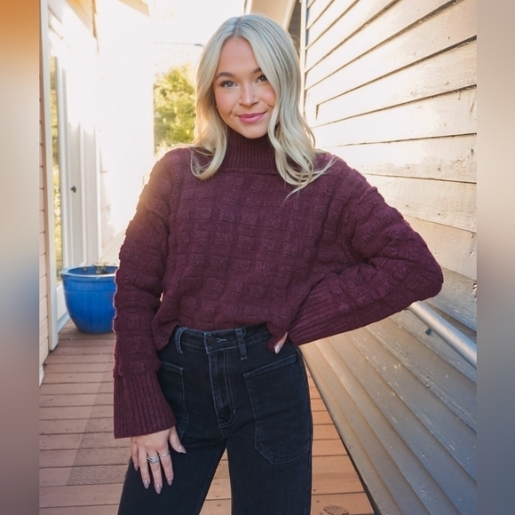 FREE PEOPLE Soul Searcher Mock Neck Womens Sweater NWOT - Picture 15 of 17